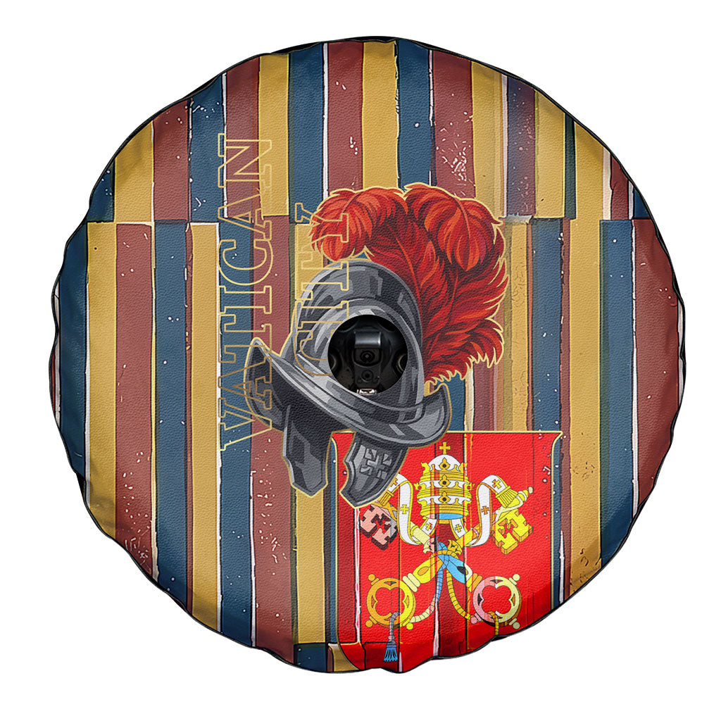 Vatican City Swiss Guard Protectors Of The Holy See Spare Tire Cover Renaissance Uniform Stripes Catholic Military History