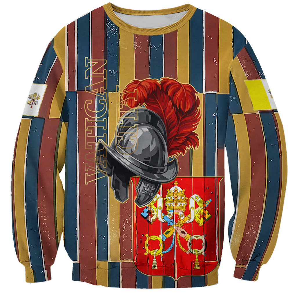 Vatican City Swiss Guard Protectors Of The Holy See Sweatshirt Renaissance Uniform Stripes Catholic Military History