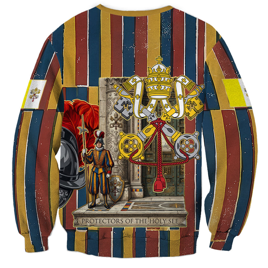 Vatican City Swiss Guard Protectors Of The Holy See Sweatshirt Renaissance Uniform Stripes Catholic Military History