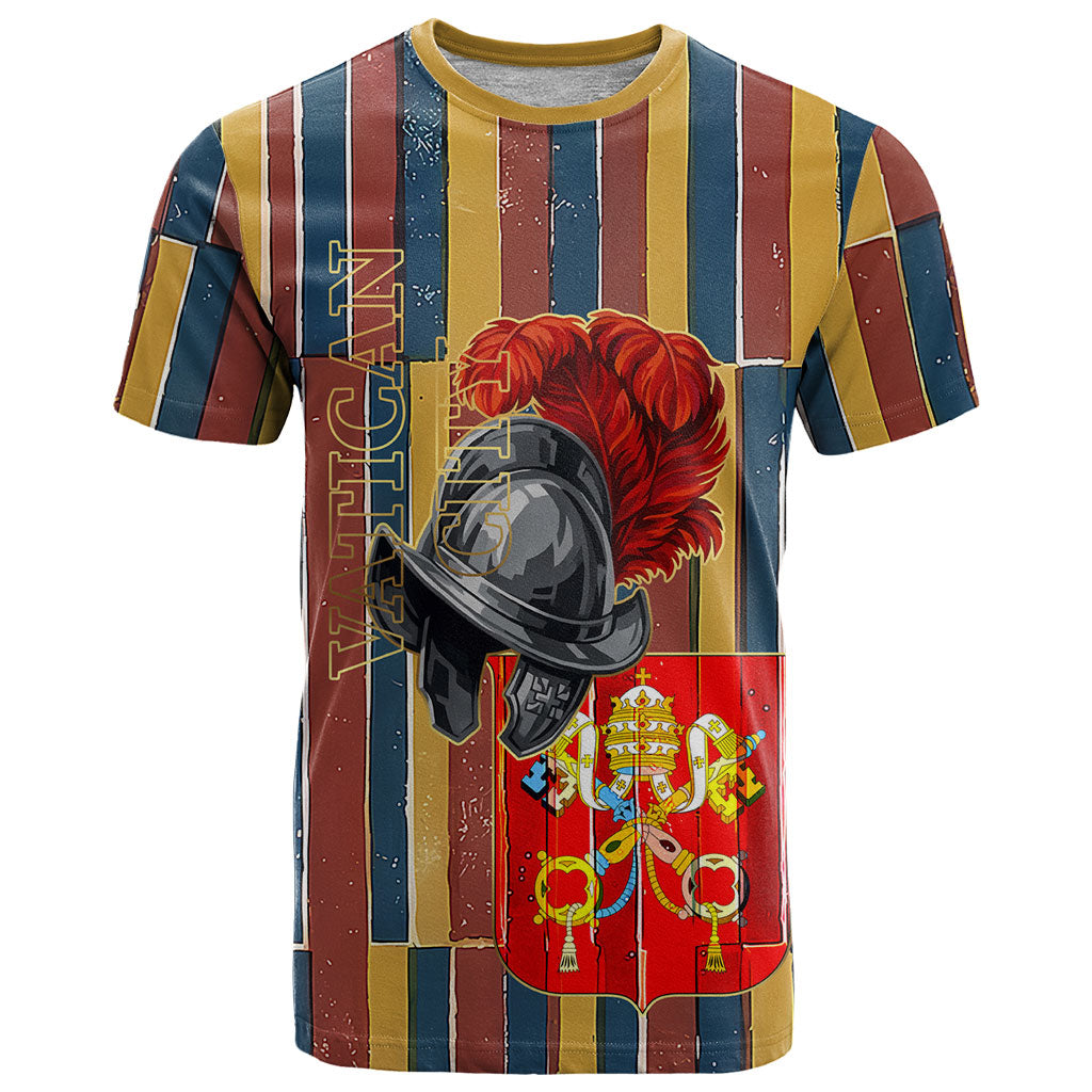 Vatican City Swiss Guard Protectors Of The Holy See T Shirt Renaissance Uniform Stripes Catholic Military History