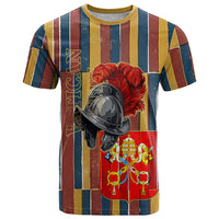 Vatican City Swiss Guard Protectors Of The Holy See T Shirt Renaissance Uniform Stripes Catholic Military History