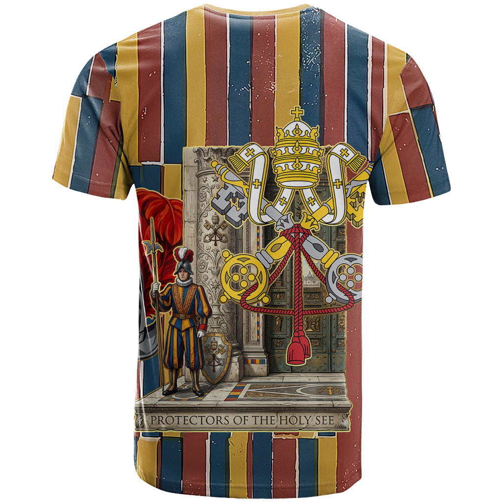 Vatican City Swiss Guard Protectors Of The Holy See T Shirt Renaissance Uniform Stripes Catholic Military History