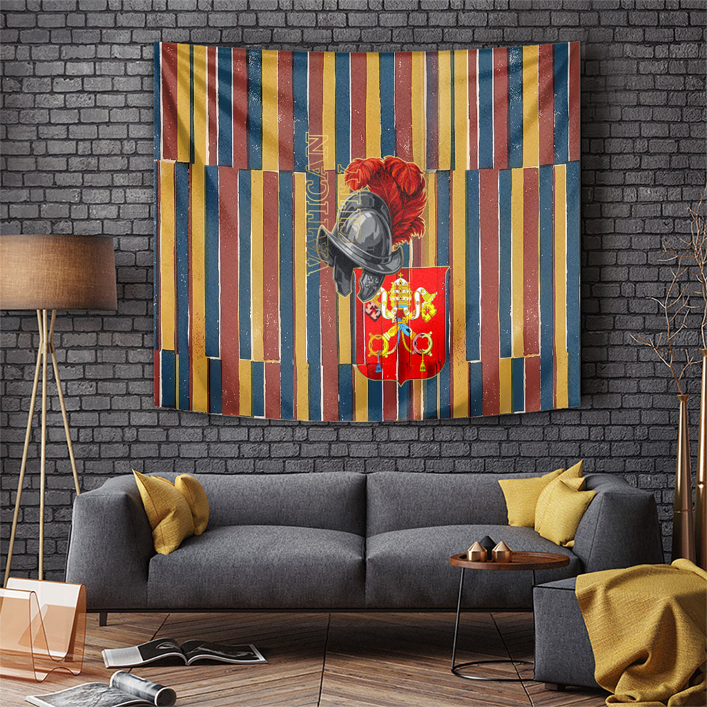 Vatican City Swiss Guard Protectors Of The Holy See Tapestry Renaissance Uniform Stripes Catholic Military History