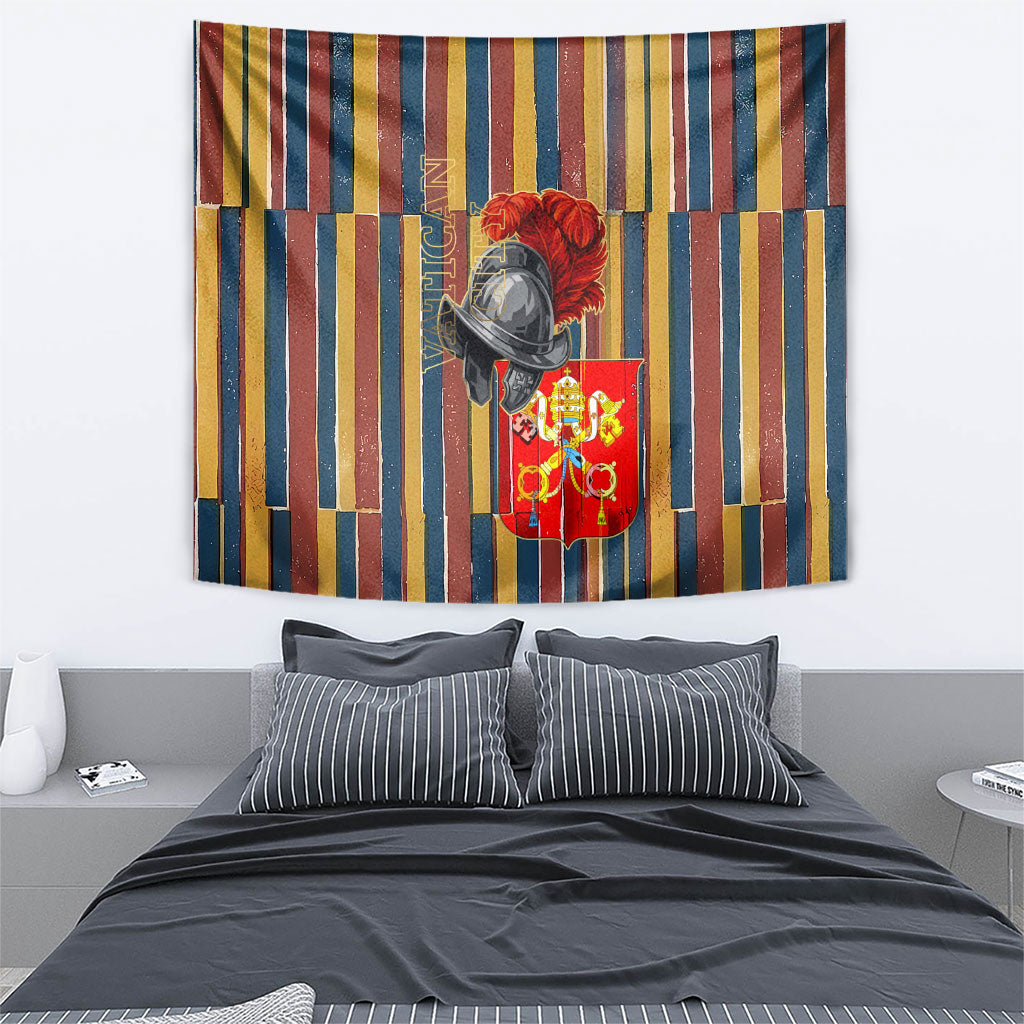 Vatican City Swiss Guard Protectors Of The Holy See Tapestry Renaissance Uniform Stripes Catholic Military History