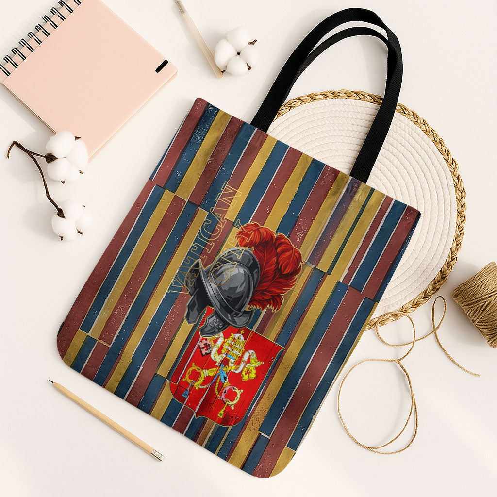 Vatican City Swiss Guard Protectors Of The Holy See Tote Bag Renaissance Uniform Stripes Catholic Military History