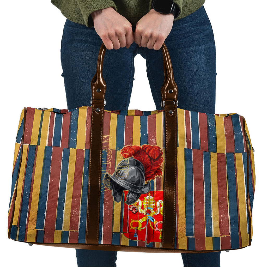 Vatican City Swiss Guard Protectors Of The Holy See Travel Bag Renaissance Uniform Stripes Catholic Military History