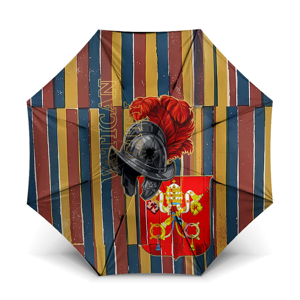 Vatican City Swiss Guard Protectors Of The Holy See Umbrella Renaissance Uniform Stripes Catholic Military History