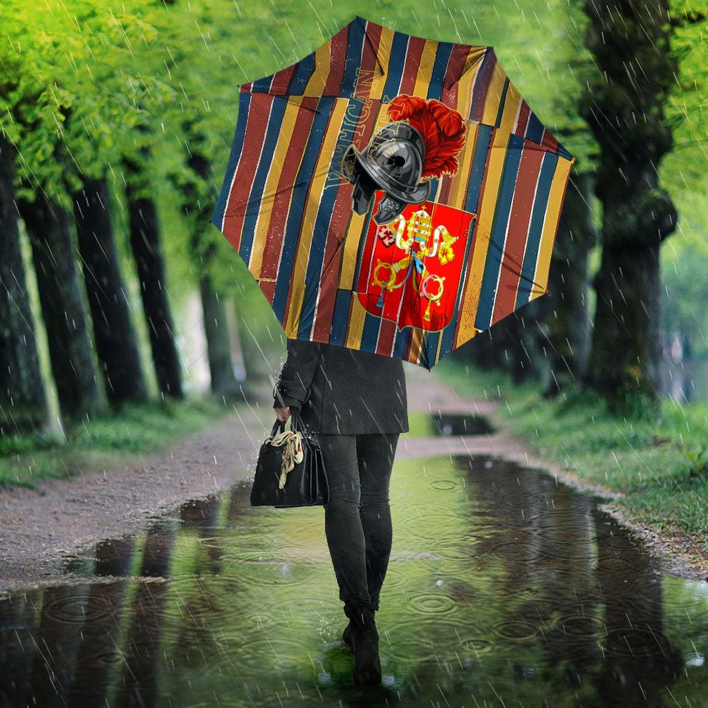 Vatican City Swiss Guard Protectors Of The Holy See Umbrella Renaissance Uniform Stripes Catholic Military History