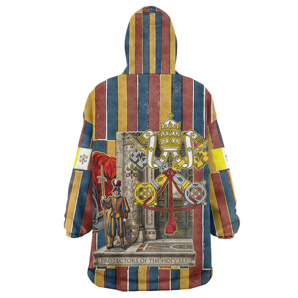 Vatican City Swiss Guard Protectors Of The Holy See Wearable Blanket Hoodie Renaissance Uniform Stripes Catholic Military History