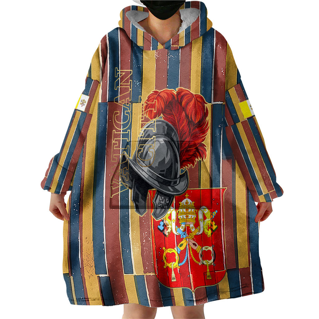 Vatican City Swiss Guard Protectors Of The Holy See Wearable Blanket Hoodie Renaissance Uniform Stripes Catholic Military History