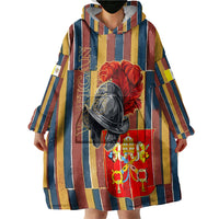 Vatican City Swiss Guard Protectors Of The Holy See Wearable Blanket Hoodie Renaissance Uniform Stripes Catholic Military History