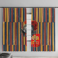 Vatican City Swiss Guard Protectors Of The Holy See Window Curtain Renaissance Uniform Stripes Catholic Military History
