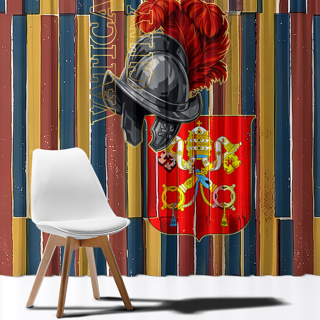 Vatican City Swiss Guard Protectors Of The Holy See Window Curtain Renaissance Uniform Stripes Catholic Military History