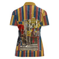 Vatican City Swiss Guard Protectors Of The Holy See Women Polo Shirt Renaissance Uniform Stripes Catholic Military History