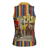 Vatican City Swiss Guard Protectors Of The Holy See Women Sleeveless Polo Shirt Renaissance Uniform Stripes Catholic Military History