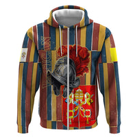 Vatican City Swiss Guard Protectors Of The Holy See Zip Hoodie Renaissance Uniform Stripes Catholic Military History