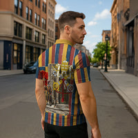 Vatican City Swiss Guard Protectors Of The Holy See Zipper Polo Shirt Renaissance Uniform Stripes Catholic Military History