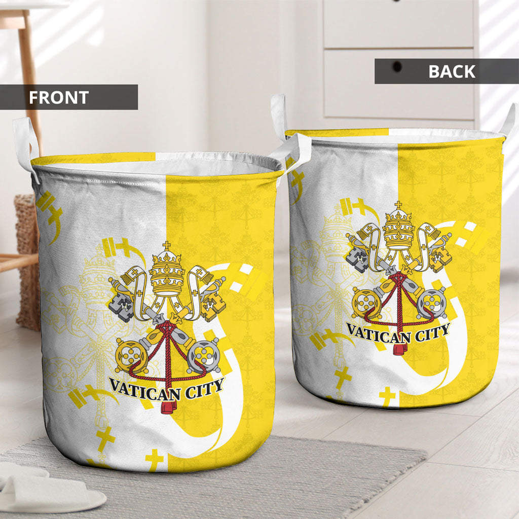 Coat Of Arms Flag of Vatican City Laundry Basket Catholic Cross Heritage Symbol