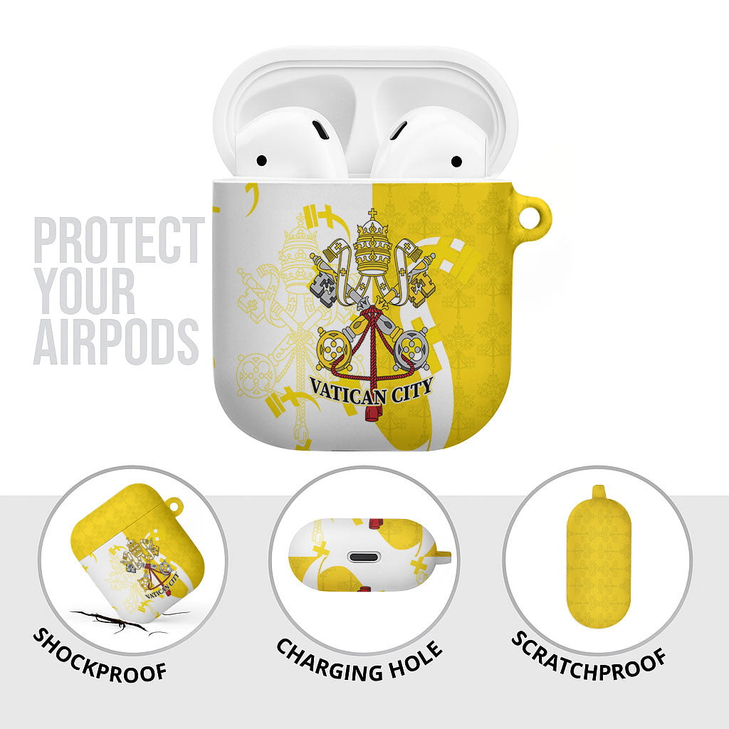 Coat Of Arms Flag of Vatican City AirPods Case Catholic Cross Heritage Symbol