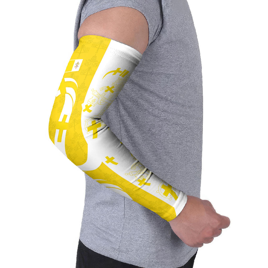 Coat Of Arms Flag of Vatican City Arm Sleeves Catholic Cross Heritage Symbol