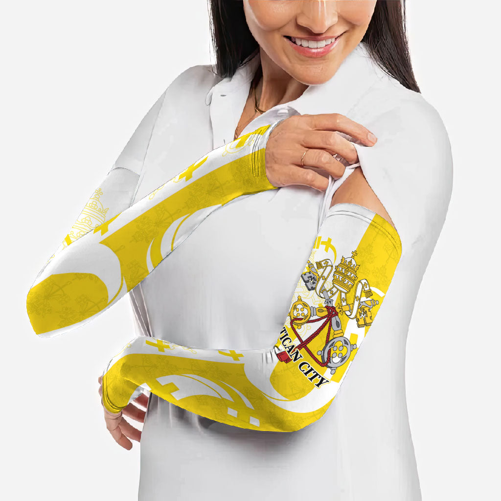 Coat Of Arms Flag of Vatican City Arm Sleeves Catholic Cross Heritage Symbol