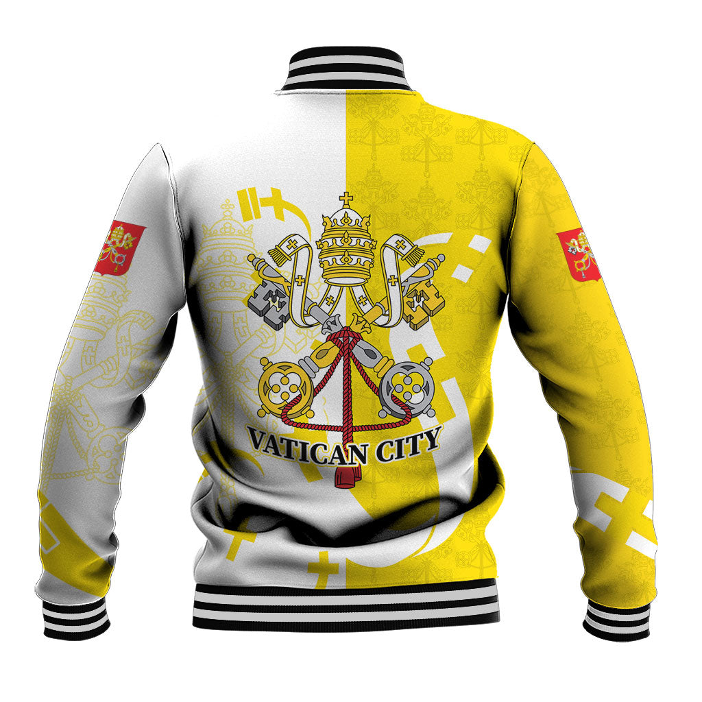Coat Of Arms Flag of Vatican City Baseball Jacket Catholic Cross Heritage Symbol