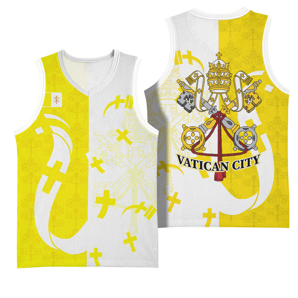 Coat Of Arms Flag of Vatican City Basketball Jersey Catholic Cross Heritage Symbol