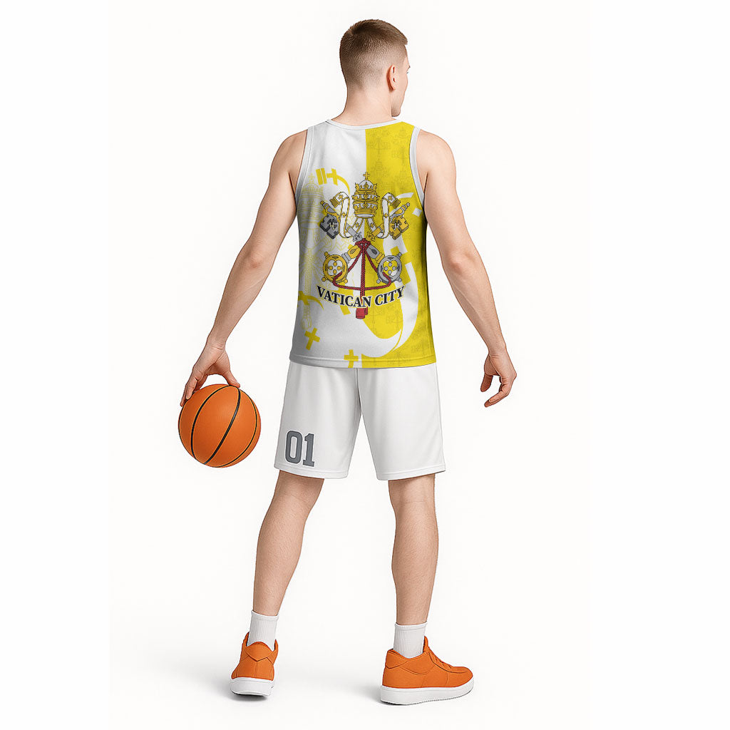Coat Of Arms Flag of Vatican City Basketball Jersey Catholic Cross Heritage Symbol