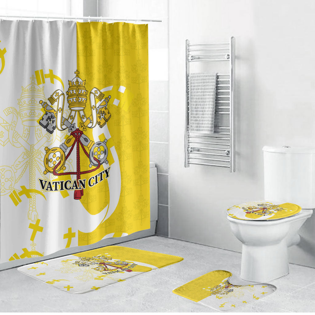 Coat Of Arms Flag of Vatican City Bathroom Set Catholic Cross Heritage Symbol