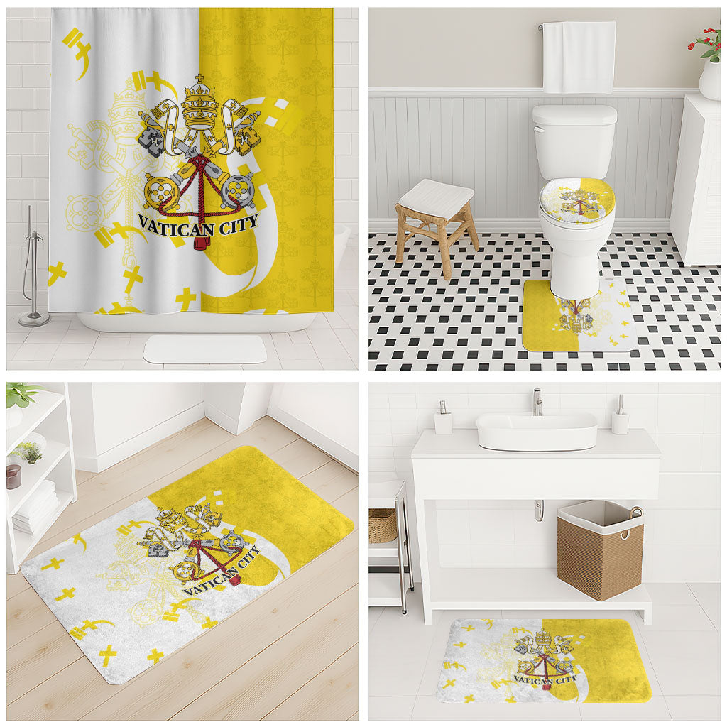Coat Of Arms Flag of Vatican City Bathroom Set Catholic Cross Heritage Symbol