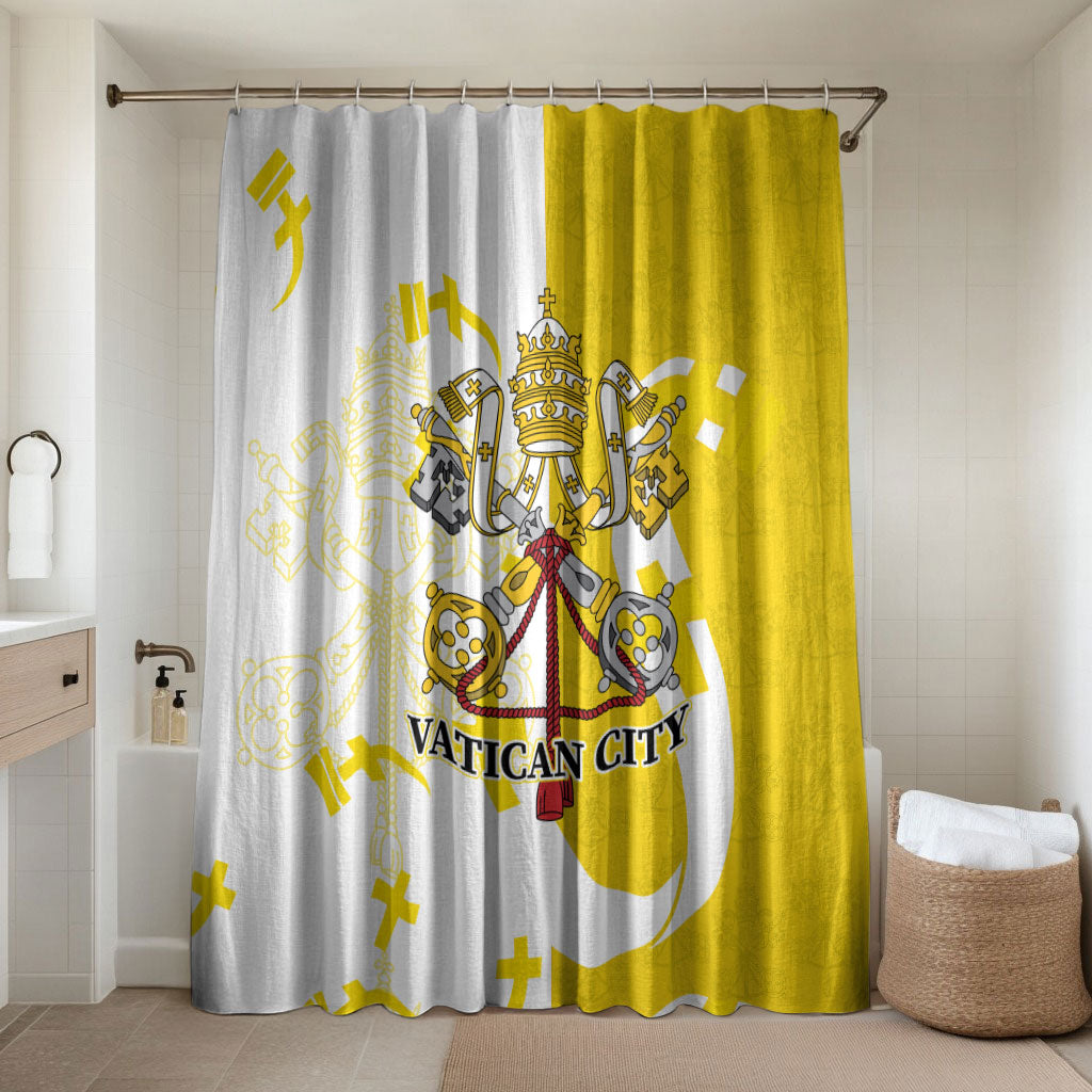Coat Of Arms Flag of Vatican City Bathroom Set Catholic Cross Heritage Symbol