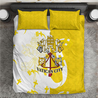 Coat Of Arms Flag of Vatican City Bedding Set Catholic Cross Heritage Symbol
