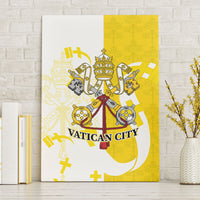 Coat Of Arms Flag of Vatican City Canvas Wall Art Catholic Cross Heritage Symbol
