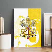 Coat Of Arms Flag of Vatican City Canvas Wall Art Catholic Cross Heritage Symbol