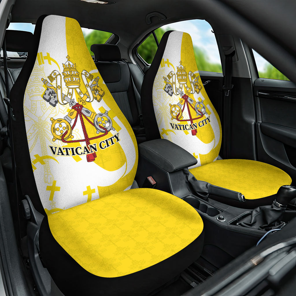 Coat Of Arms Flag of Vatican City Car Seat Cover Catholic Cross Heritage Symbol