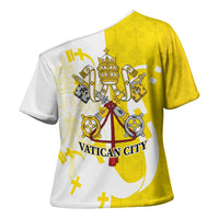 Coat Of Arms Flag of Vatican City Cross Shoulder Shirt Catholic Cross Heritage Symbol