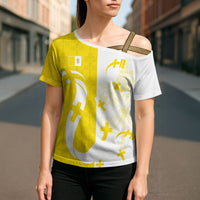 Coat Of Arms Flag of Vatican City Cross Shoulder Shirt Catholic Cross Heritage Symbol