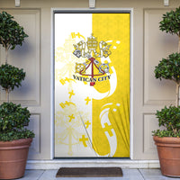 Coat Of Arms Flag of Vatican City Door Cover Catholic Cross Heritage Symbol