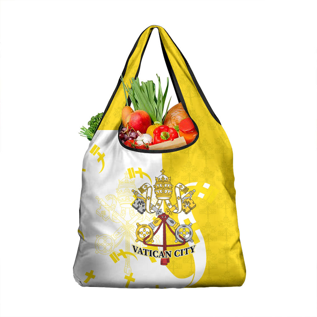 Coat Of Arms Flag of Vatican City Grocery Bag Catholic Cross Heritage Symbol