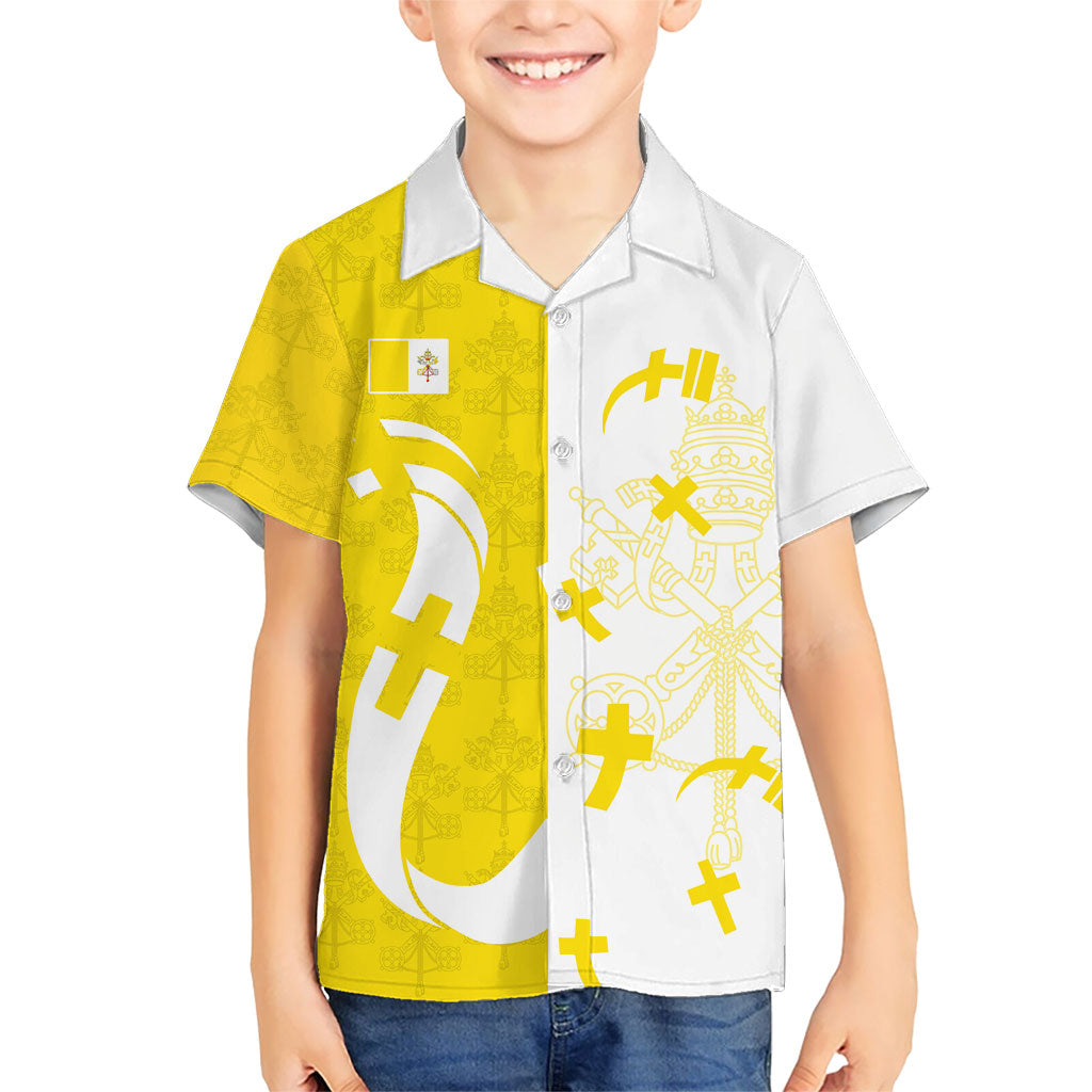 Coat Of Arms Flag of Vatican City Hawaiian Shirt Catholic Cross Heritage Symbol