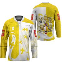 Coat Of Arms Flag of Vatican City Hockey Jersey Catholic Cross Heritage Symbol