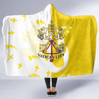 Coat Of Arms Flag of Vatican City Hooded Blanket Catholic Cross Heritage Symbol