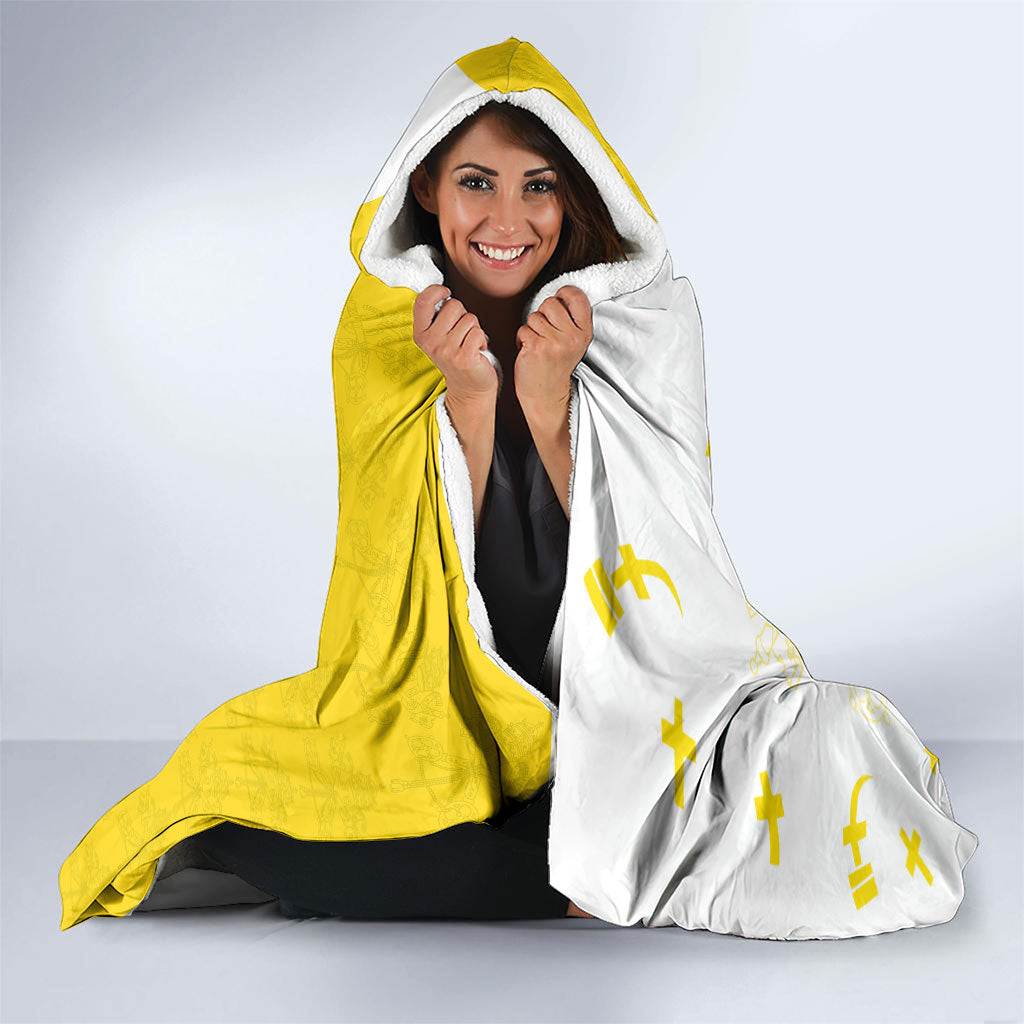 Coat Of Arms Flag of Vatican City Hooded Blanket Catholic Cross Heritage Symbol