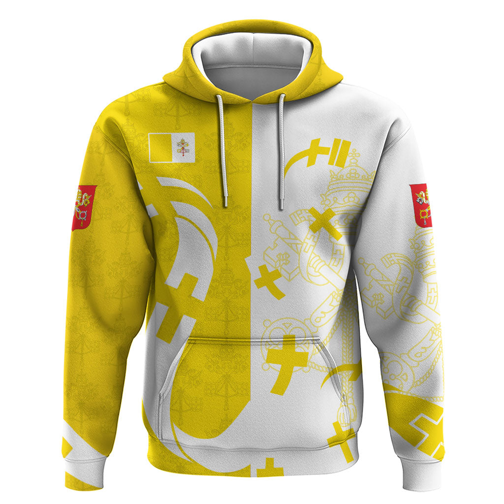 Coat Of Arms Flag of Vatican City Hoodie Catholic Cross Heritage Symbol