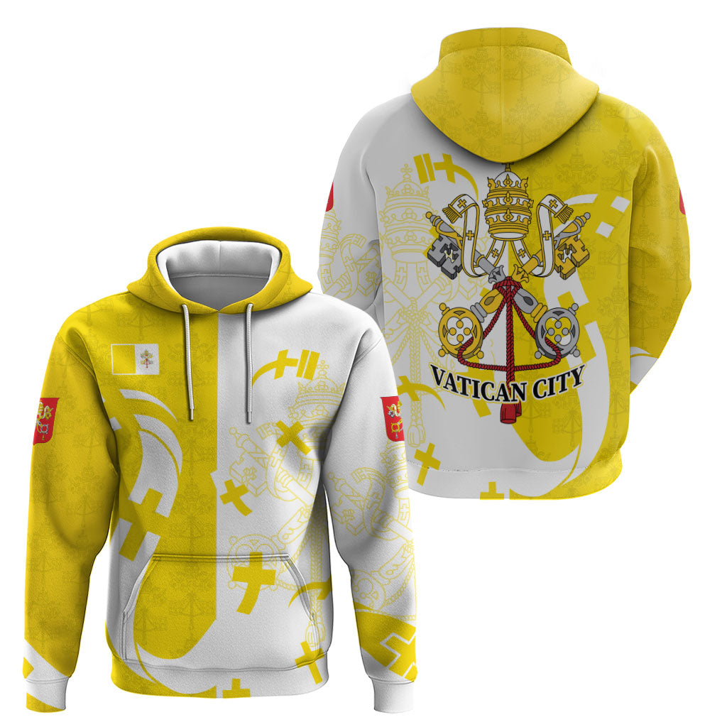 Coat Of Arms Flag of Vatican City Hoodie Catholic Cross Heritage Symbol