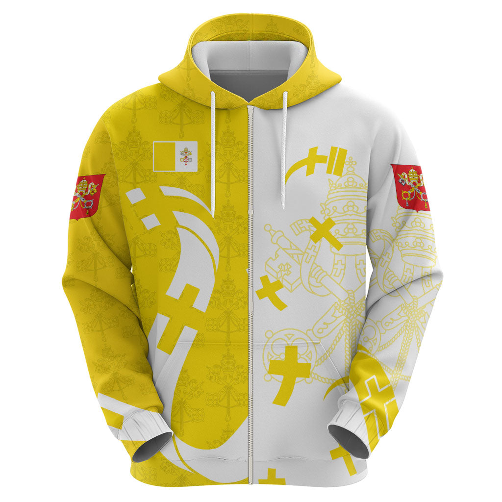 Coat Of Arms Flag of Vatican City Hoodie Catholic Cross Heritage Symbol