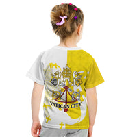 Coat Of Arms Flag of Vatican City Kid T Shirt Catholic Cross Heritage Symbol