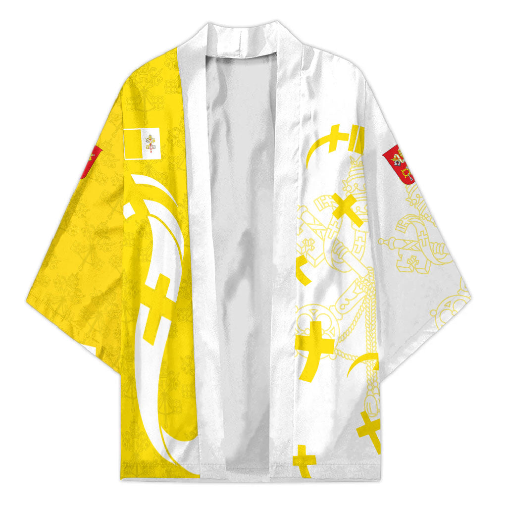 Coat Of Arms Flag of Vatican City Kimono Catholic Cross Heritage Symbol