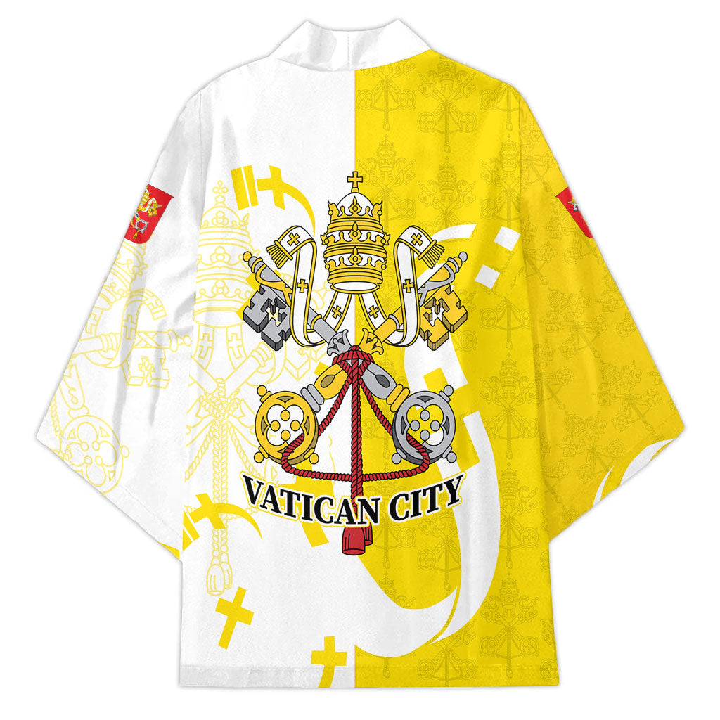 Coat Of Arms Flag of Vatican City Kimono Catholic Cross Heritage Symbol