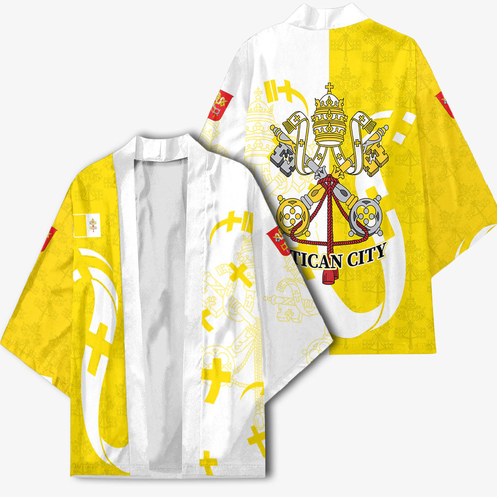 Coat Of Arms Flag of Vatican City Kimono Catholic Cross Heritage Symbol